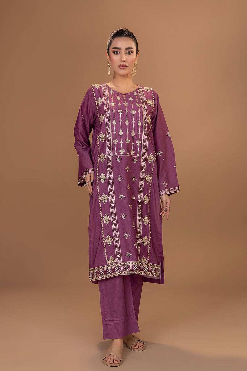 2P EMBROIDERED SUIT LAWN PRET (SHIRT/TROUSER)